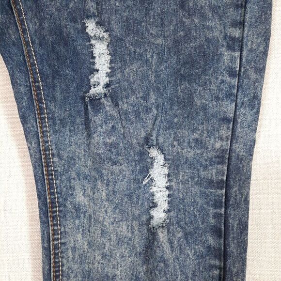 Be-Girl Skinny Jeans Plus Size 18 Distressed Acid Wash High-Rise Corset Waist - Picture 4 of 16